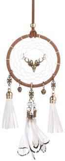 Auto Achteruitkijkspiegel Ornament Auto Decoratie Accessoires Auto Hanger Handgemaakte Dream Catcher Veer Opknoping 2