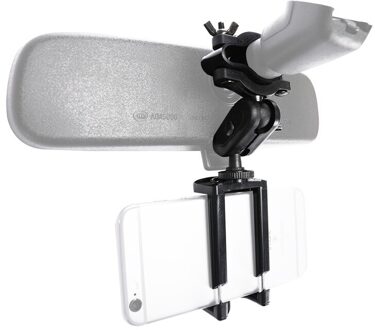 Auto Achteruitkijkspiegel Uitbreiding Beugel Mobiele Telefoon Houder Voor Iphone Xiaomi Samsung Gemodificeerde Auto Houder Beugel