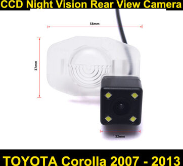 Auto achteruitrijcamera voor TOYOTA Corolla 2007 CCD Nachtzicht BackUp Reverse Parking camera