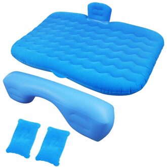 Auto Air Inflatie Reizen Bed Voor Achterbank Universele Voor Achterbank Multi Functionele Sofa Kussen Outdoor Camping Mat Kussen blauw