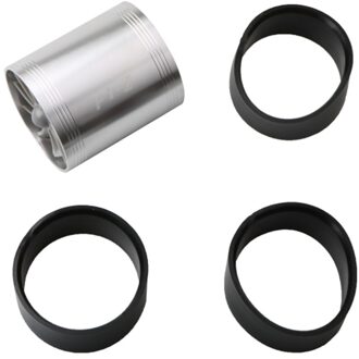 Auto Air Intake Dubbele Turbine Refit Turbo Gas Stookolie Saver Fan Turbo Supercharger Kit Gas Fuel Saver Fan Turbo supercharger Zilver