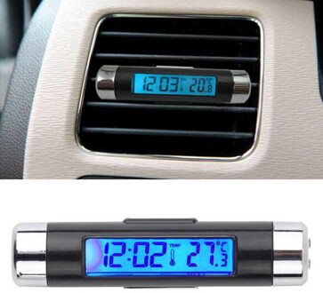 Auto Air Vent Thermometer Lcd Klok Accessoires Voor Fiat 500 Viaggio Ottimo Bravo Punto Abarth Stilo Ducato Palio Doblo