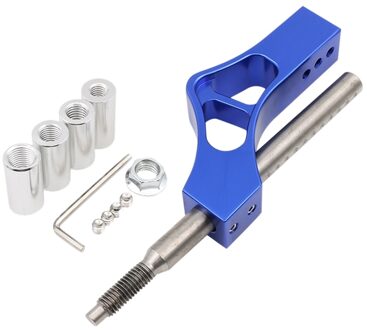 Auto Aluminium Pookknop Uitbreiding Verstelbare Hoogte Hendel Extender Gear Shifter Blauw