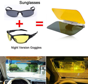 Auto Anti-Glare Zonneklep Extension Hd Dag Nachtzicht Rijden Spiegel Zonnekleppen