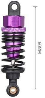 Auto Anti-shake Shockproof Verminderen Trillingen Zwart Aluminium Schokdemper 4 stuks Fit HSP 1/10 On-Road Auto RC 102004 (02002) 60mm