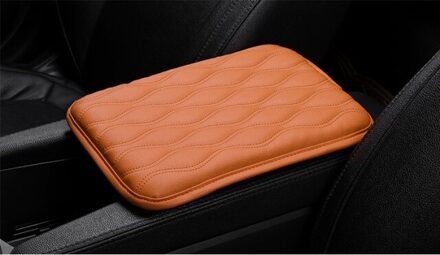 Auto Armsteun Box Pad Universele Armsteun Voor Auto Cover Verhoogd Pad Comfortabele Centrale Hand Pad Bescherming Kussen Auto producten bruin