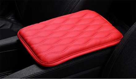 Auto Armsteun Box Pad Universele Armsteun Voor Auto Cover Verhoogd Pad Comfortabele Centrale Hand Pad Bescherming Kussen Auto producten rood