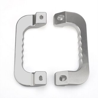 Auto Armsteun Leuning Cover Trim Voor Toyota Regiusace Hiace 2005 Refit Drive Kamer Aluminium Armsteun Grab Handvat sliver