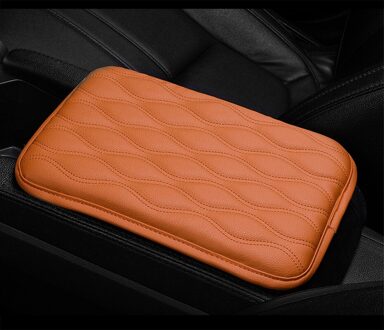 Auto Armsteun Mat Universele Interieur Auto Armleuningen Opbergdoos Matten Stofdicht Kussenhoes Automobiles Protector Waterdicht Pad bruin