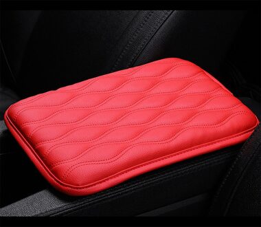 Auto Armsteun Mat Universele Interieur Auto Armleuningen Opbergdoos Matten Stofdicht Kussenhoes Automobiles Protector Waterdicht Pad rood