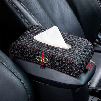 Auto Armsteun Tissue Doos Houder Creatieve Blok Tissue Servet Papieren Handdoek Houder Case Grijs