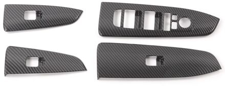 Auto Armsteun Venster Gl Lift Knop Decoratie Panel Cover Trim Voor Kia Forte Cerato K3 Carbon Fiber Abs