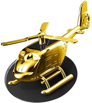 Auto Aromatherapie Luchtverfrisser Helicopter Vliegtuigen Decoratie Solar Auto Parfum Geur Auto Vliegtuig Ornament Auto Styling Goud