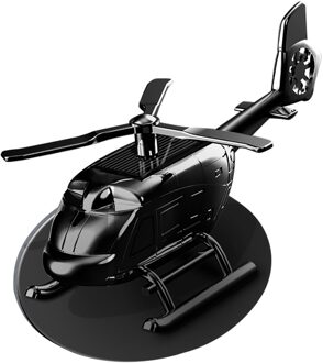 Auto Aromatherapie Luchtverfrisser Helicopter Vliegtuigen Decoratie Solar Auto Parfum Geur Auto Vliegtuig Ornament Auto Styling zwart