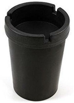 Auto asbak in het zwart - 10 x 8 cm - sigaret dovende auto asbak - auto accessoires