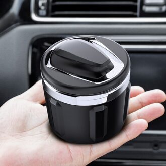 Auto Asbak Met Led Licht Auto Asbak Voor Auto Auto Asbak Met Aansteker Asbak Met Een Keramische Innerlijke Cup Air outlet Asbak zwart zilver edge