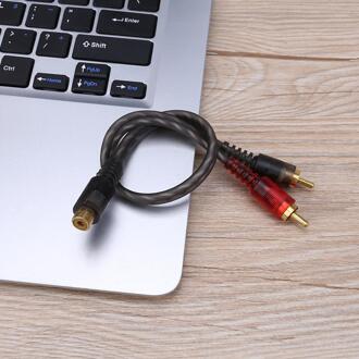 Auto Audio 1 Rca Female Naar 2 Rca Male Y Splitter Kabel Converter Cord Adapter Kabel Voor Auto Audio Systeem MP3 Voor Telefoon