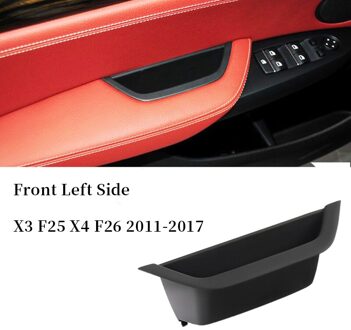 Auto Auto Binnendeur Handvat Pull Trim Compatibel Voor-Bmw F25 F26 X3 X4 , linksvoor zwart