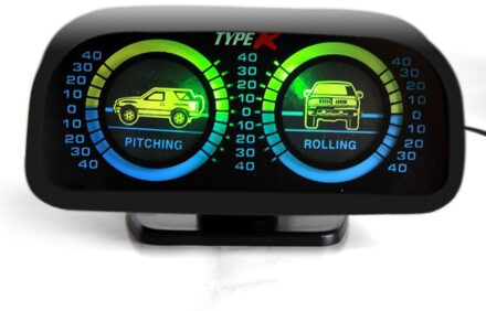 Auto Auto Kompas adjustableBalance MeterSlope Indicator Land Meter met LED Licht Voor Off-Road Voertuig SUV Gids bal TYPER