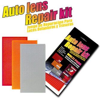 Auto Auto Lens Reparatie Kit Diy Grid Patroon Auto Koplampen Achterlicht Reparatie Tool Set Autolichten Crack Reparatie Film Polish rood