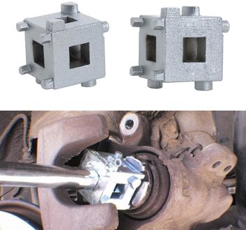 Auto Auto Metal Zilver Achter 4 Wiel Schijfrem Zuiger 3/8 inch Remklauw Wind Terug Stevige Cube Motor Duurzame Reparatie handgereedschap