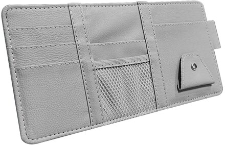 Auto Auto Zonneklep Point Pocket Organizer Bag Kaart Bril Opslag Houder Auto-Styling Houder Zonnescherm Tas Voor zonnebril grijs - Zipper
