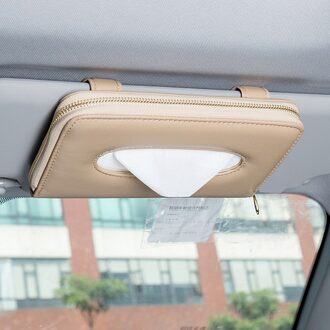 Auto auto Zonneklep Tissue Doos Papieren Servet Houder Interieur Accessoires Handdoek Opknoping Type Lederen Patere Luxe zon visor 4