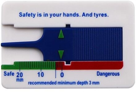 Auto Autoband Loopvlak Depthometer Diepte 0-20Mm Indicator Gauge Gage Motorfiets Trailer Van Wiel Meten Tool Measrement levert blauw