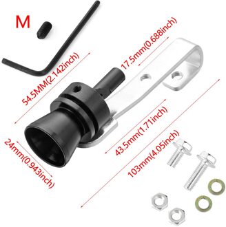 Auto Automotive Turbo Uitlaatpijp Oversized Roar Maker Geluid Fluitje Simulator Auto Turbo Uitlaatpijp Accessoires S/M/L/Xl