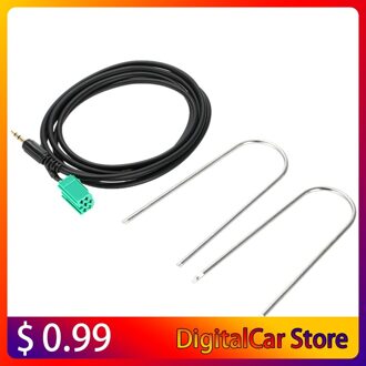 Auto Aux Stereo Audio Line Input Adapter Kabel 3.5Mm Voor Iphone Ipod MP3 + Removal Tool Voor Renault 2005 Clio Megane