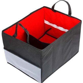 Auto Bagage En Rommel Organizer Zwarte Kleur Stof Grote En Kleine Mesh Zakken Reizen Mand