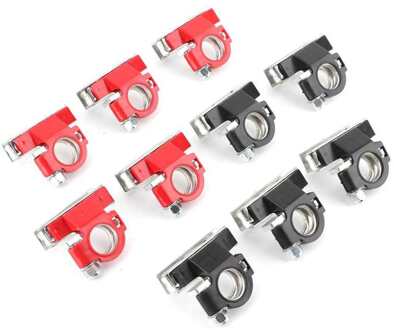 Auto Batterij Lade Verstelbare Hold Down Klem Beugel Auto Batterij Cover 5 Paar Auto Batterij Terminals Post Kabel Connector