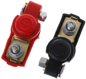 Auto Batterij Terminal Connector Batterij 1 Paar Quick Release Batterij Terminals Klemmen Cap Clips Koper Voor Auto Caravan