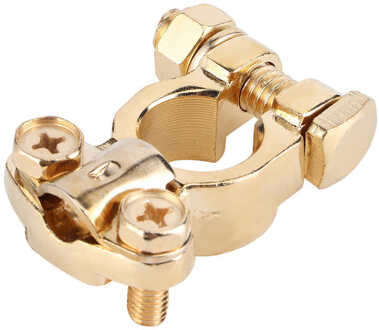 Auto Batterij Terminal Een Paar Positieve Negatieve Elektrode Puur Messing Truck Bout Terminals Connector