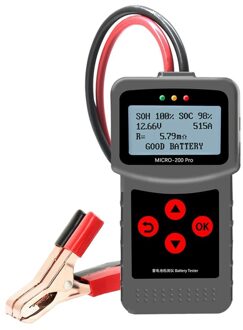 Auto Batterij Tester,12V 24V Draagbare Digitale Agm Efb Diagnostic Tool Automotive Belasting Batterij Systeem Analyzer Micro-200Pro