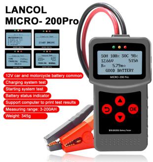 Auto Batterij Tester Micro-200Pro 12V 24V Auto Batterij Tester Diagnostic Draagbare Batterij Tester Auto Inspectie Gereedschap Europe America