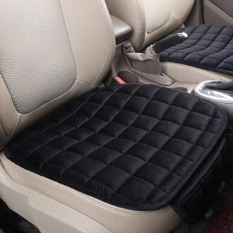 Auto Bekleding Winter Warm Zitkussen Anti-Slip Universal Front Stoel Zetel Ademend Pad Voor Voertuig Auto seat Protector zwart