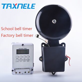 Auto Bell Ring Timer Controller School Bell 220V ZYT08 Met Ring Bell, 80 Keer Een Dag, 10 Inch, 12 Inch Outlet Timer Timerand 12duim Bell
