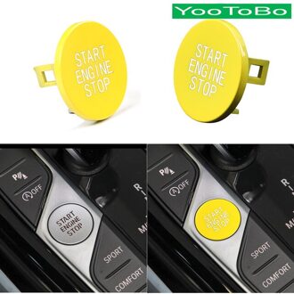 Auto Black Start Motor Stop Schakelaar Ontsteking Knop Vervanging Trim Voor Bmw G20 X5 G05 X6 G06 X7 G07 G14 g15 G16 Z4 G29 F40 F44 geel