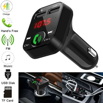 Auto Bluetooth 5.0 Fm-zender Draadloze Handsfree Audio Receiver Auto MP3 Speler Dual Usb Fast Charger Auto Accessoires