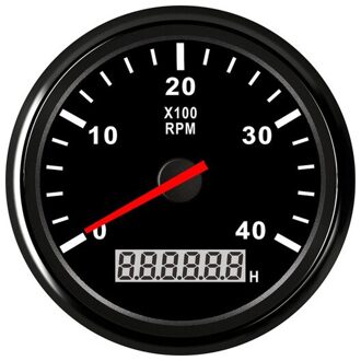 Auto Boot Toerenteller Gauge Lcd Urenteller 3000 ~ 6000 Rpm Tacho Sensor Marine Tacho Meter 12V/24V Rode Backlight Horometro Rpm BN4000RPM