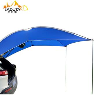Auto Camping Waterdicht Luifel Zonnescherm Zonnescherm Voor Strand Camping Suv Mpv Trailer Teardrop Sedan Anti-Uv Tent Schaduw Luifel blauw