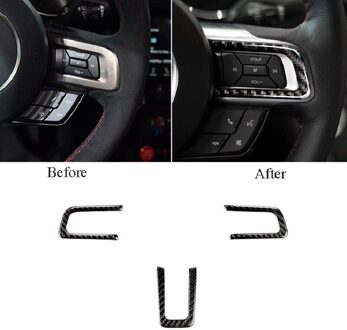 Auto Carbon Fiber Interieur Stuurhoes Trim Voor Ford Mustang