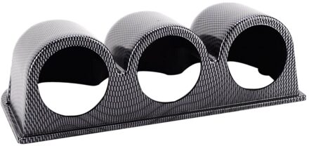 Auto Carbon Fiber Look Dash 3 Hole Triple Gauge Meter Houder Pod 52 Mm