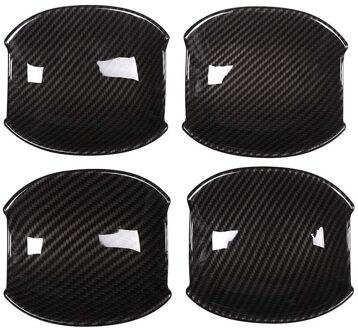 Auto Carbon Fiber Side Deurgreep Bowl Cover Trim Exterieur Accessoires Auto Styling Sticker Voor Jaguar Xe Xf