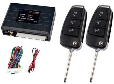 Auto Centrale Deurvergrendeling Keyless Systeem Centrale Vergrendeling Met Auto Alarm Systemen Auto Centrale Kit Afstandsbediening wit