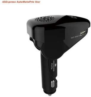 Auto Charger Luchtreiniger Dual Usb Charger Auto Gebroken Raam Veiligheid Hamer zwart