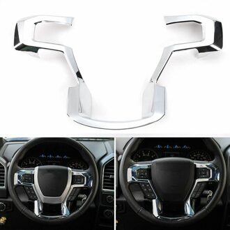 Auto Chrome Stuurwiel Moulding Cover Trim Innerlijke Accessoire Voor Ford F150