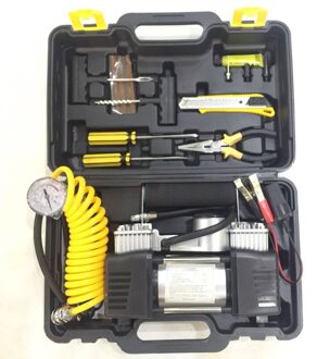 Auto Cilinder Gas Pomp 150W Pomp Automotive Luchtpomp Power Toolbox Pomp Auto Luchtcompressor 12 V Autoband inflator Pomp dubbele cylinder