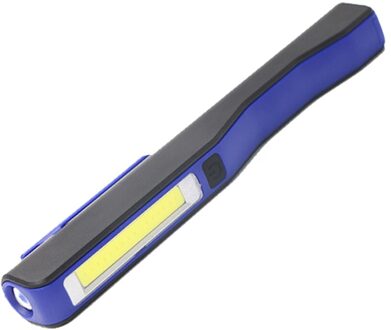 Auto Cob Led Light Usb Oplaadbare Magnetische Inspectie Werk Pocket Pen Zaklamp Voor Inspectie Gereedschap Test Lamp Blauw